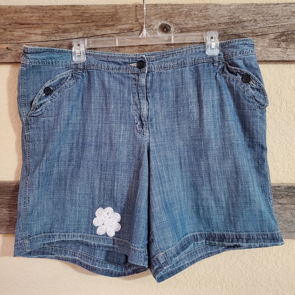 JMS Denim Shorts Lightweight Chambray 24W